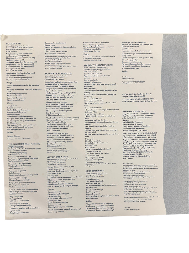 1989 Gloria Estefan Cuts Both Ways Vinyl Record - Think Vintage