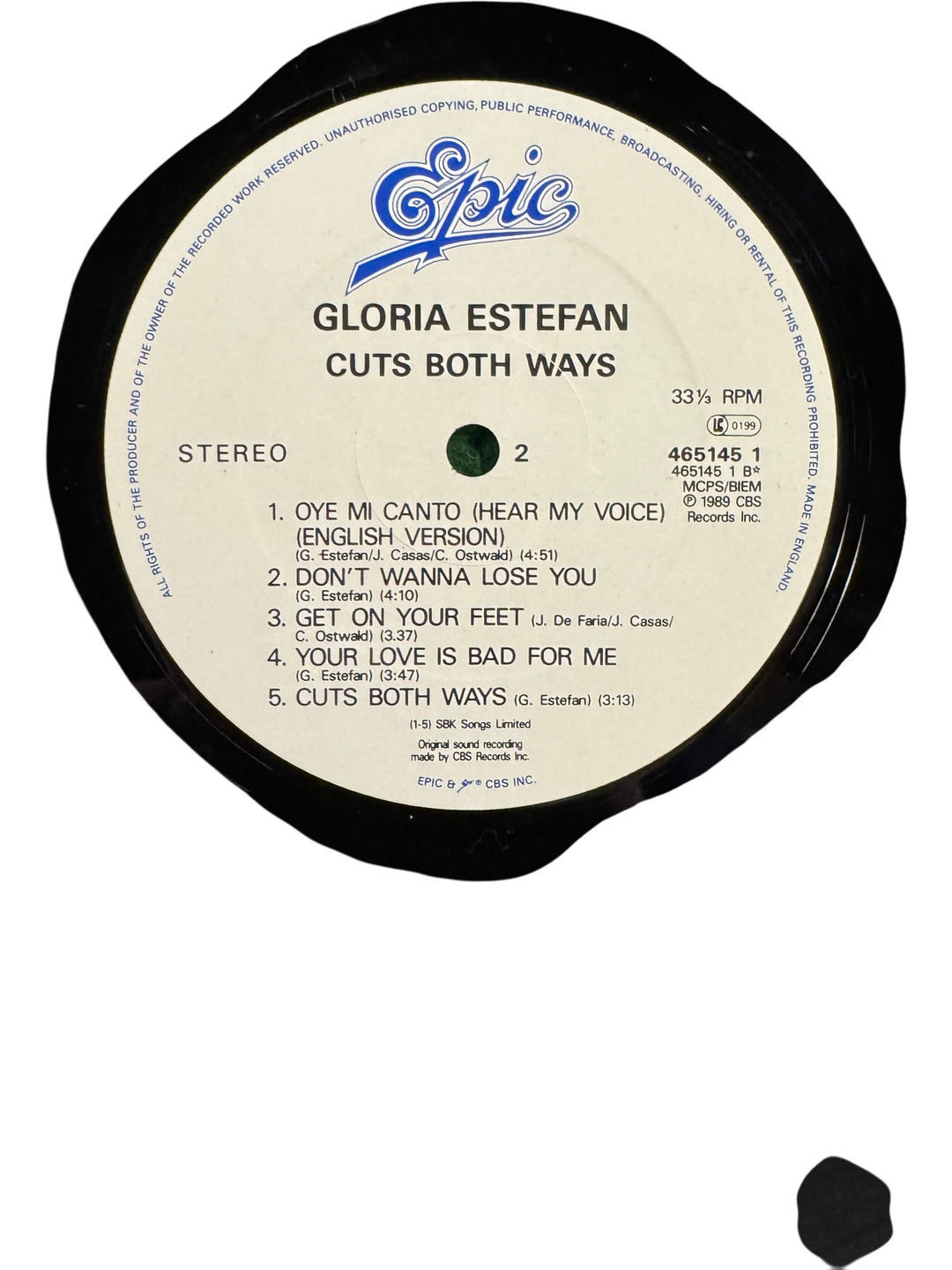 1989 Gloria Estefan Cuts Both Ways Vinyl Record - Think Vintage