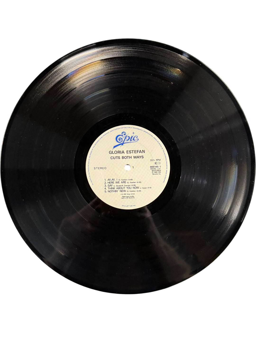 1989 Gloria Estefan Cuts Both Ways Vinyl Record - Think Vintage Online Ltd