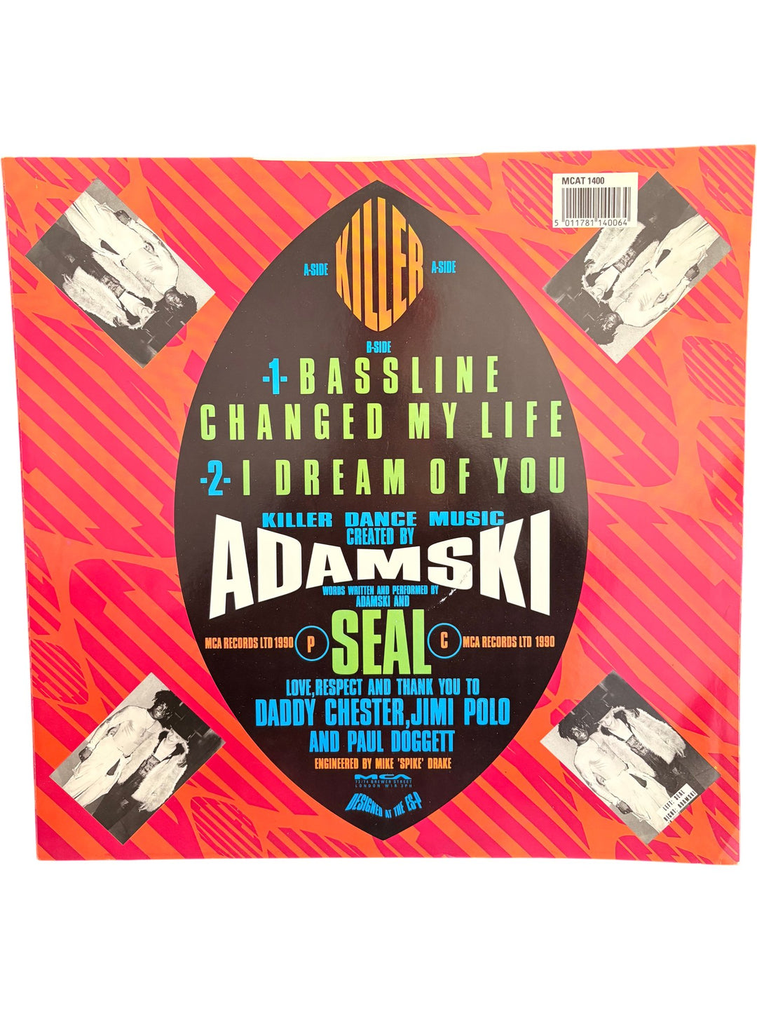 1990 Adamski Killer Vinyl Record - Good - Think Vintage ltd