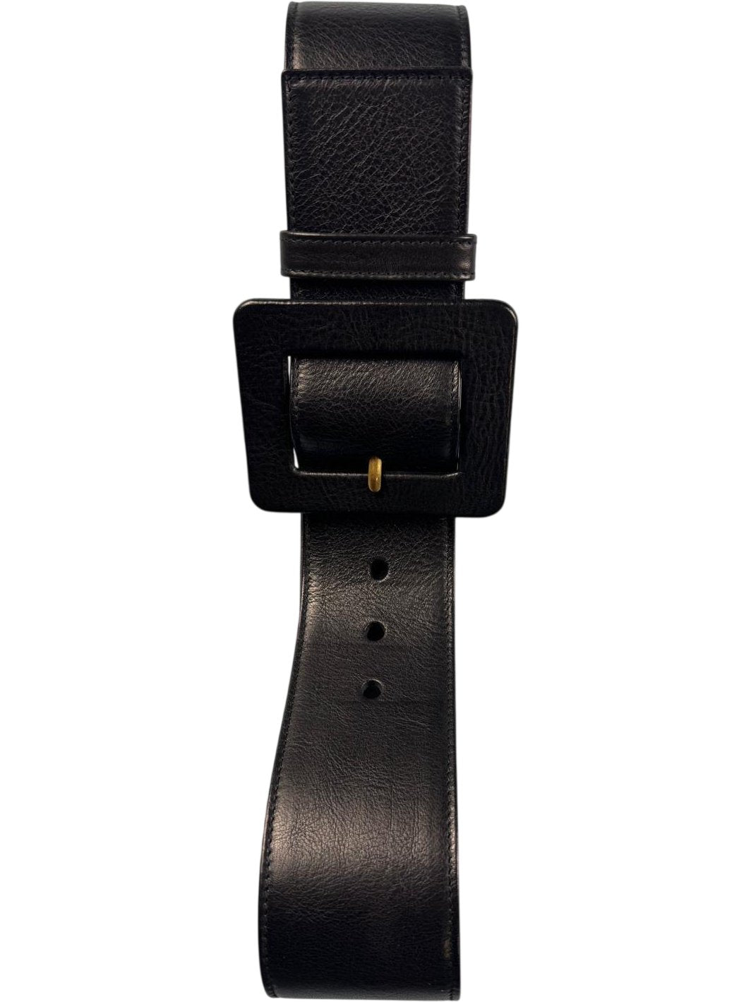 1990s Yves Saint Laurent Black Leather Belt - S - Think Vintage ltd