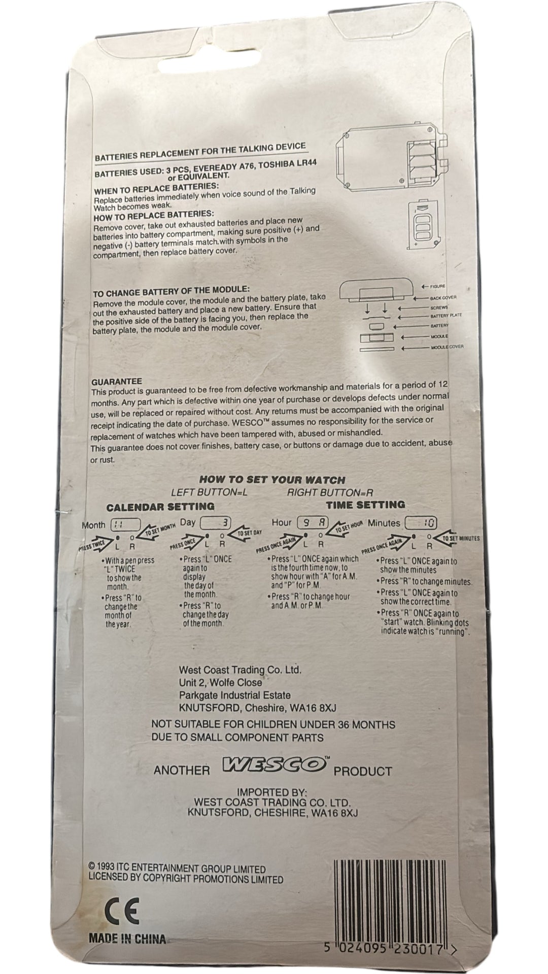 1993 Captain Scarlet Talking Watch By Wesco - Think Vintage Online Ltd