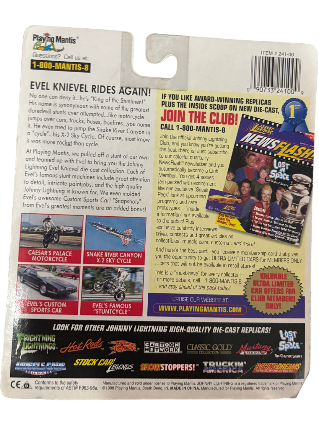 1998 Johnny Lightning King of the Stuntmen Evel Knievel Diecast Car