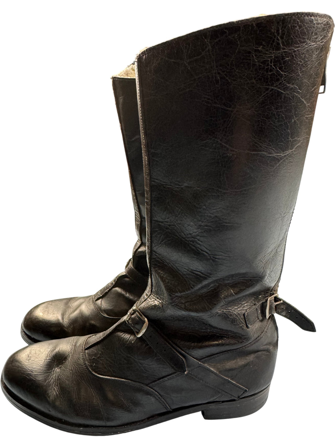 Black Leather Riding Boots