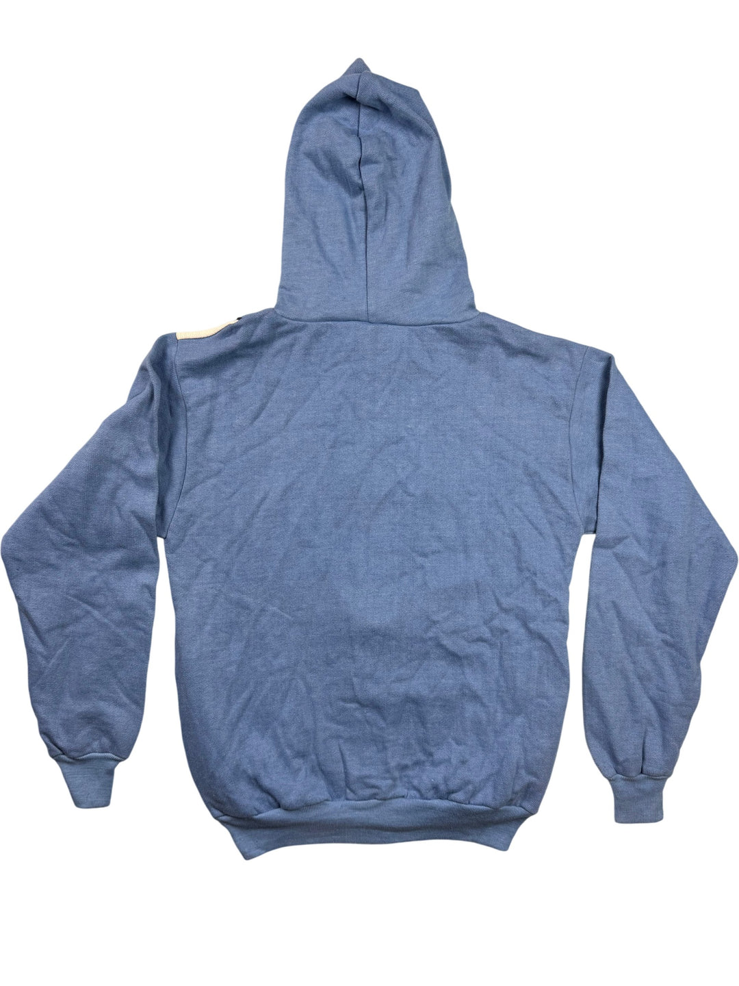 Retro Blue and Beige Full-Zip Hoodie - S
