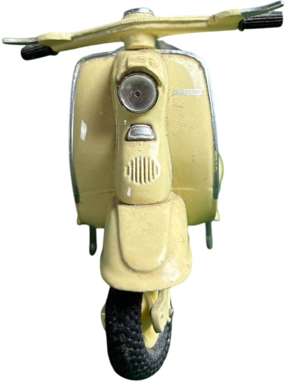 Vintage Diecast Scooter Model Collectible Metal Vespa Yellow Display Piece - Think Vintage
