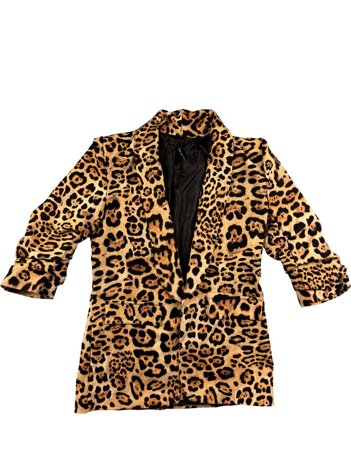 Leopard Print Long Sleeve Jacket - S