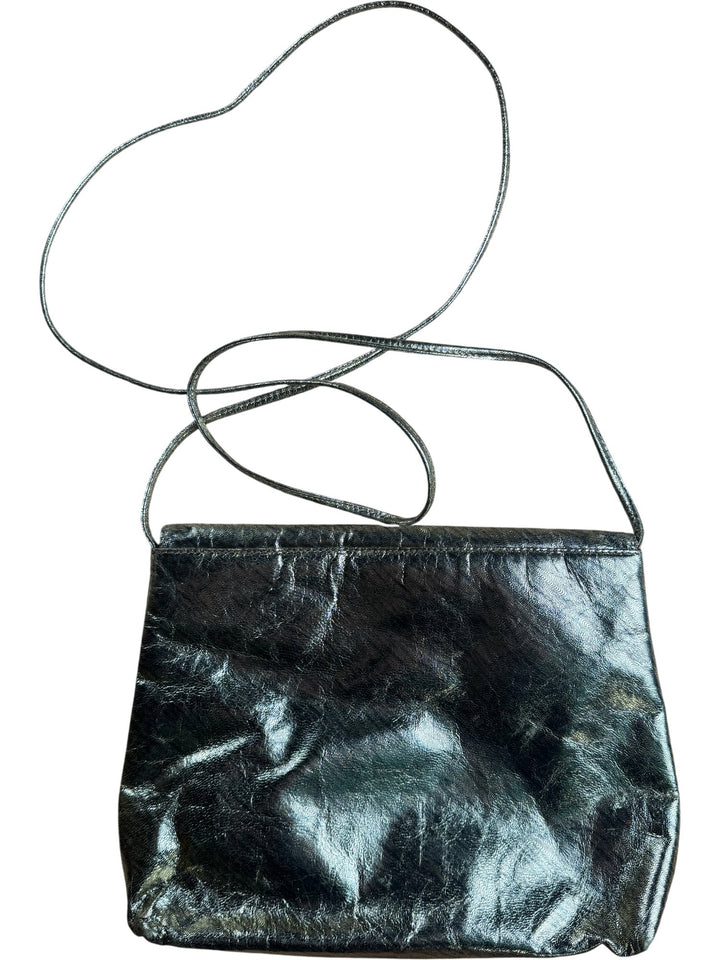 Enzo Of Roma Metallic Gold Crossbody Bag with Tiger Motif