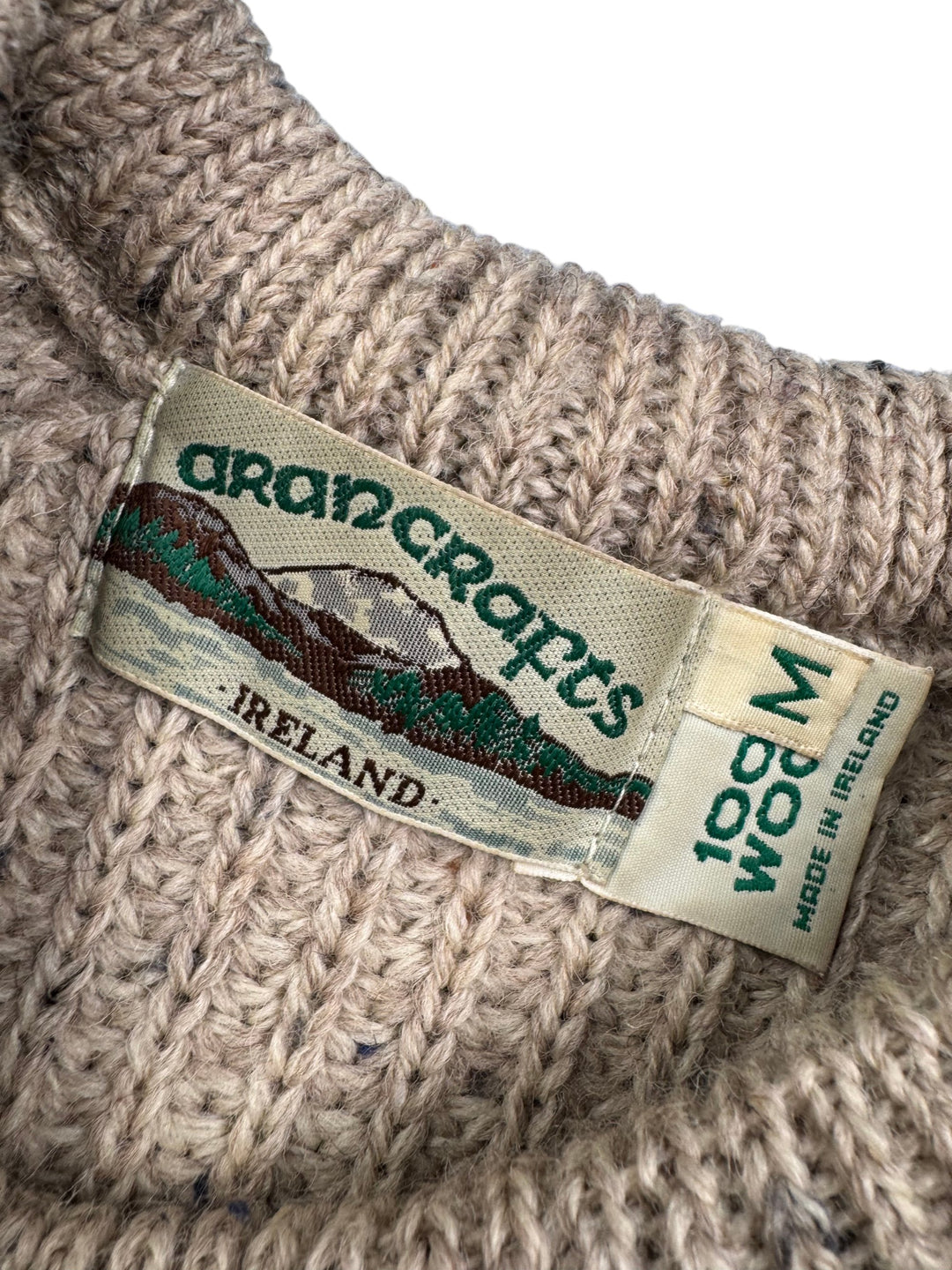 Aran Crafts Beige Wool Sweater - M