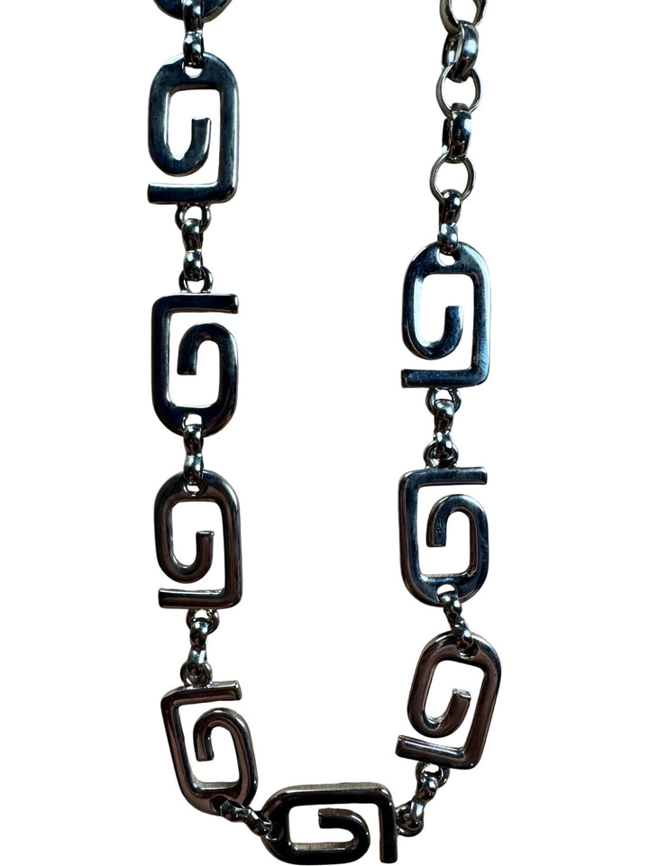 Silver Geometric Link Belt