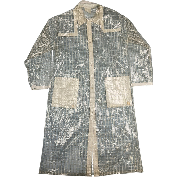 Winfield PVC Transparent Grid Raincoat - S - Think Vintage