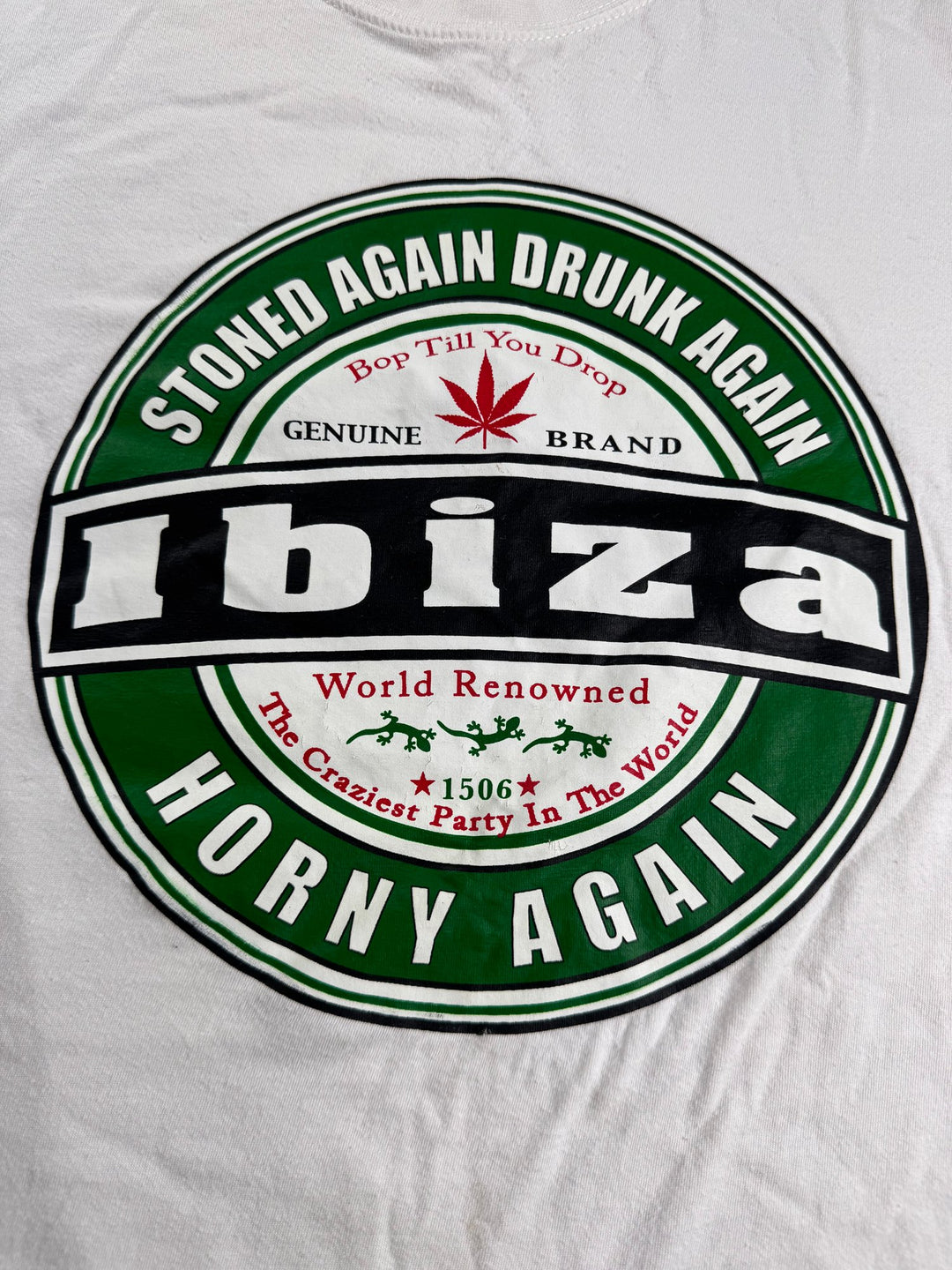 Ibiza Graphic White T-Shirt - M