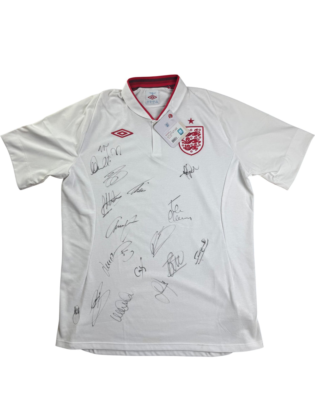 2012 England Signed Home Shirt - XL
