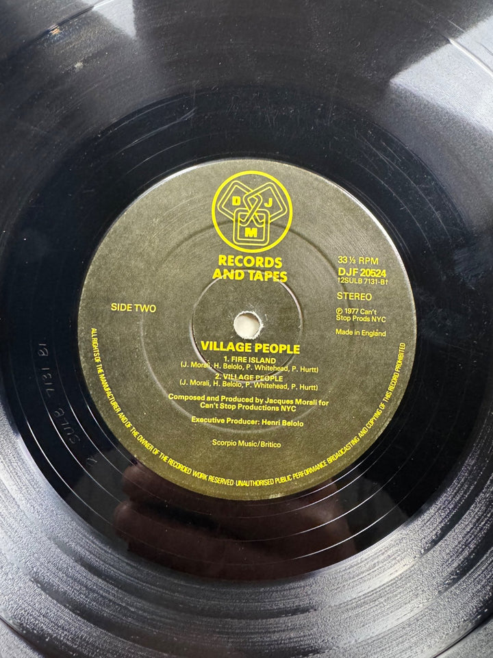1977 DJM Records Village People Vinyl - Fair