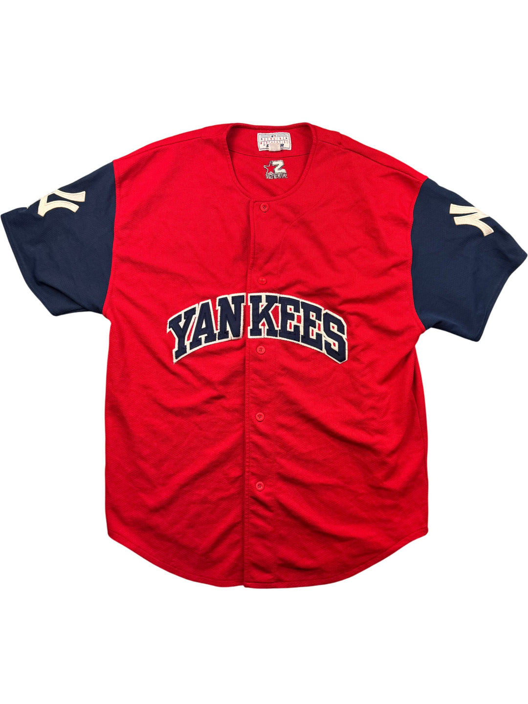 2000s Starter Yankees Red Sports Jersey - XL - Think Vintage Online Ltd