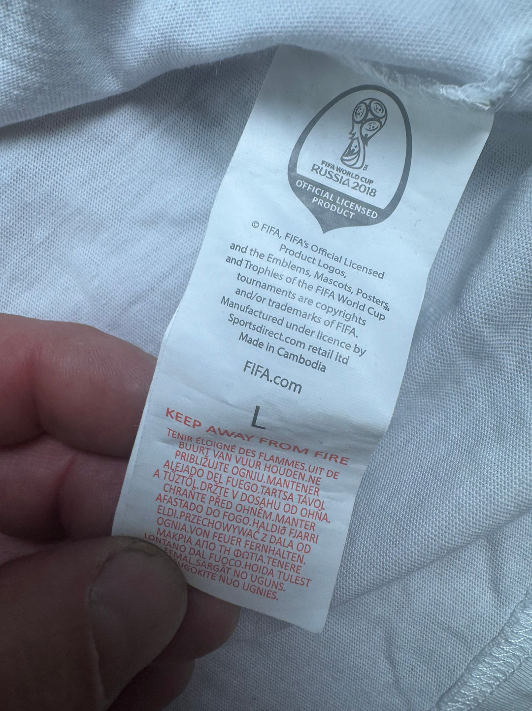 2018 FIFA World Cup England T-Shirt - L - Think Vintage ltd