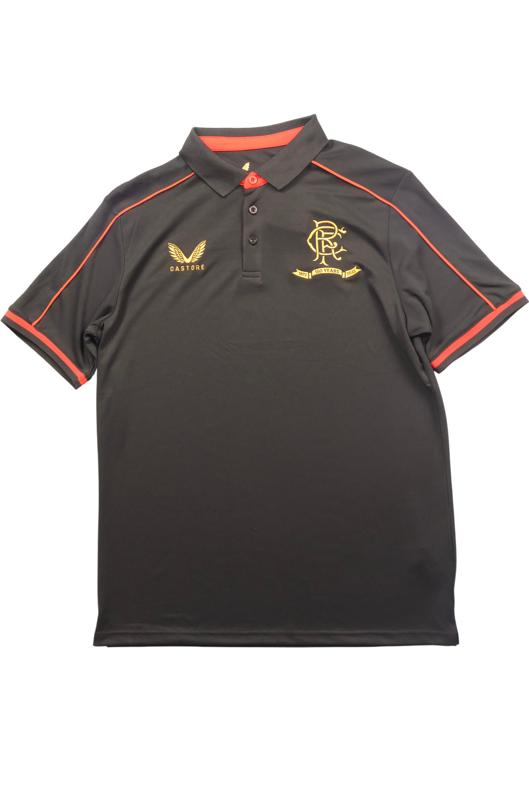 2022 Rangers Black Polo Shirt - L - Think Vintage ltd
