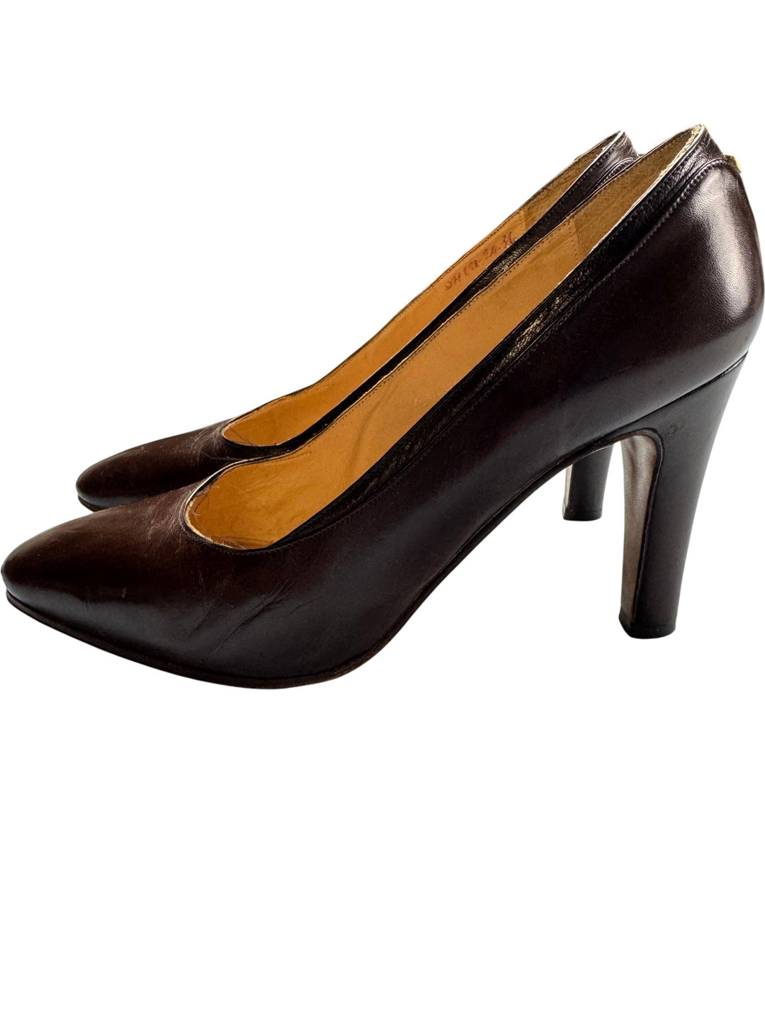 Gucci Leather Brown Heels