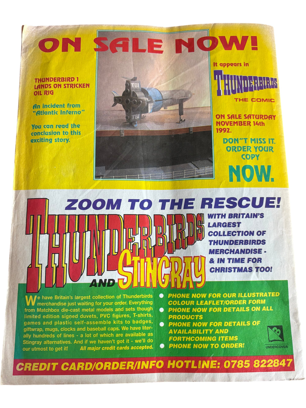 Stingray Comic Terror Fish Threat November 1992 Thunderbirds Collectable - Think Vintage