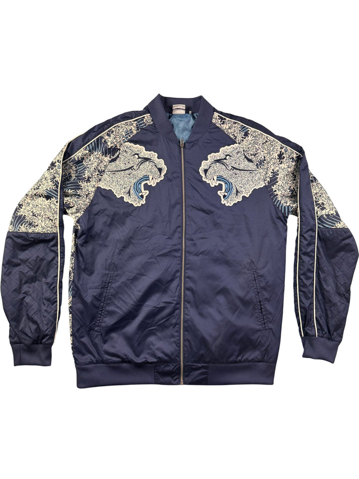 Puma Japanese Wave Pattern Bomber Jacket - L