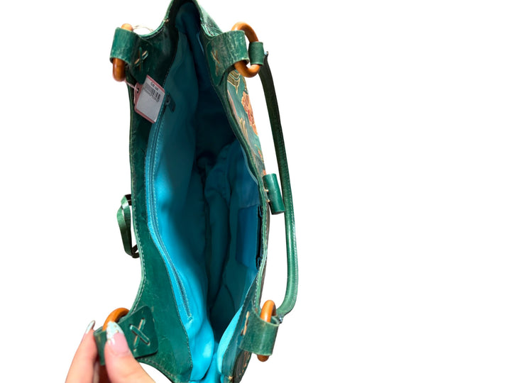 Handcrafted Floral Leather Handbag