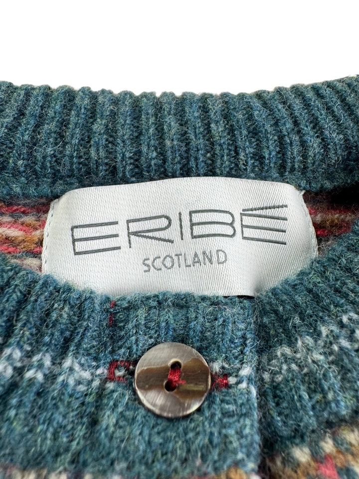 Eribe Angora Wool Fair Isle Cardigan - S
