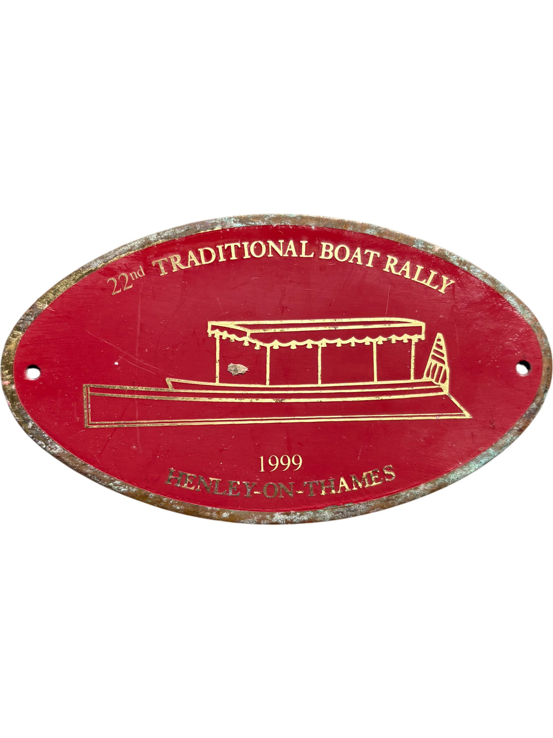 22nd Traditional Boat Rally Small Plaque Henley-on-Thames 1999 - Think Vintage