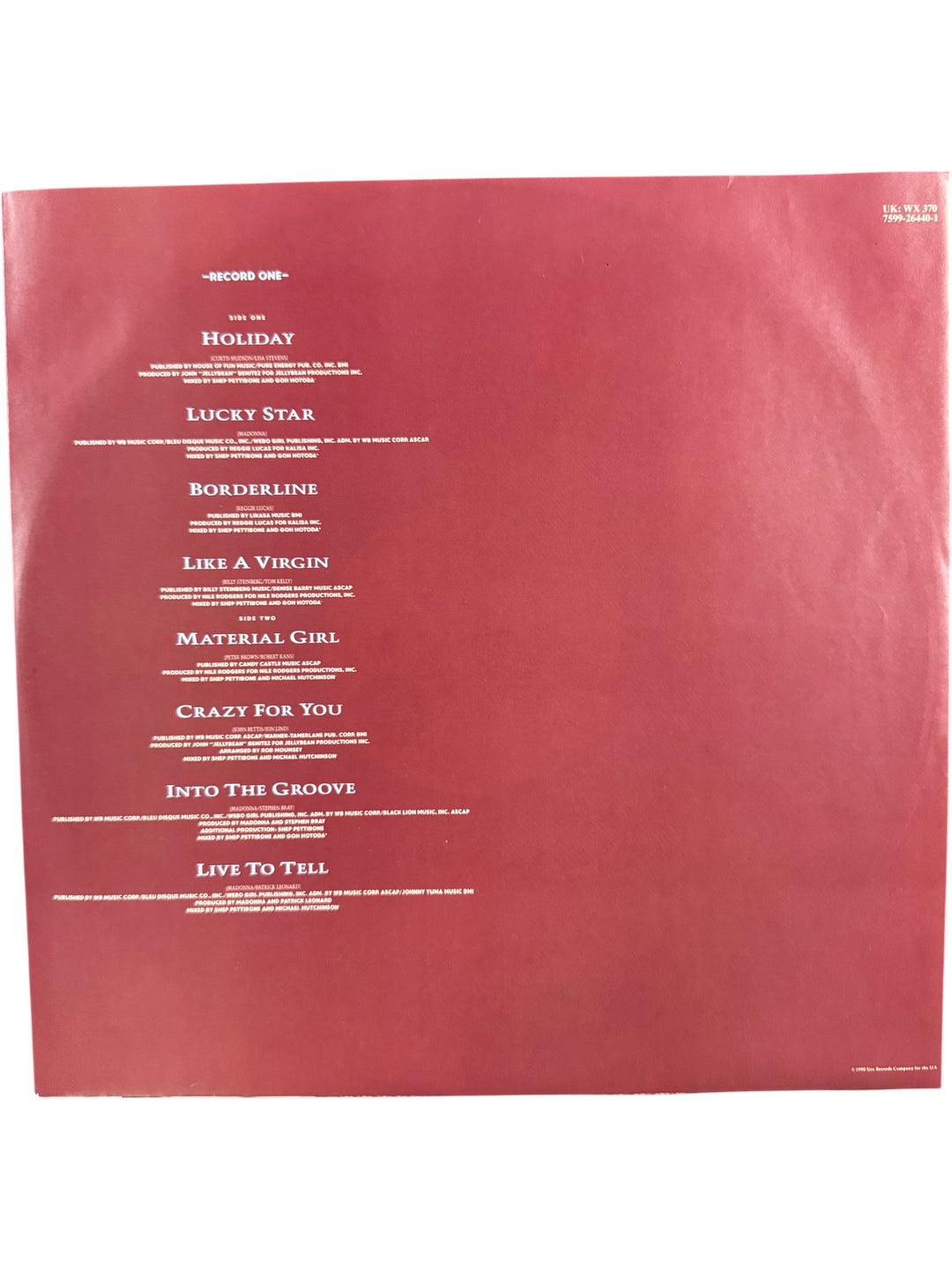 Madonna The Immaculate Collection Vinyl LP - Think Vintage