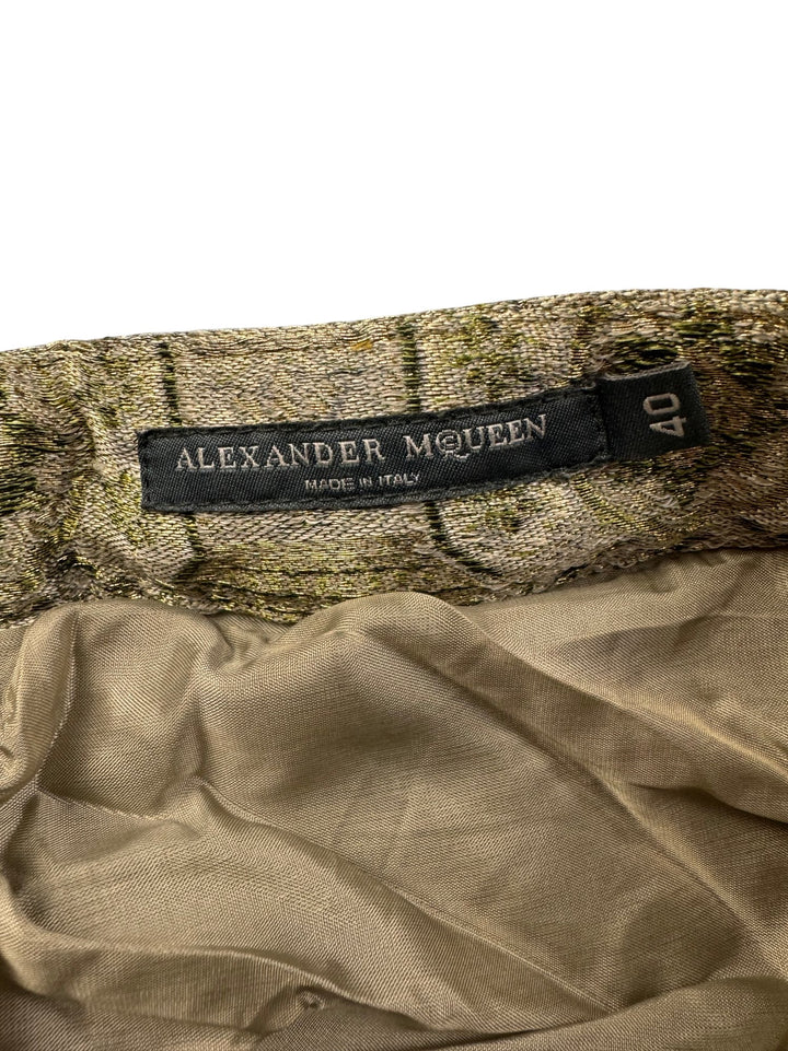 Alexander McQueen Gold Patterned Trousers - W31