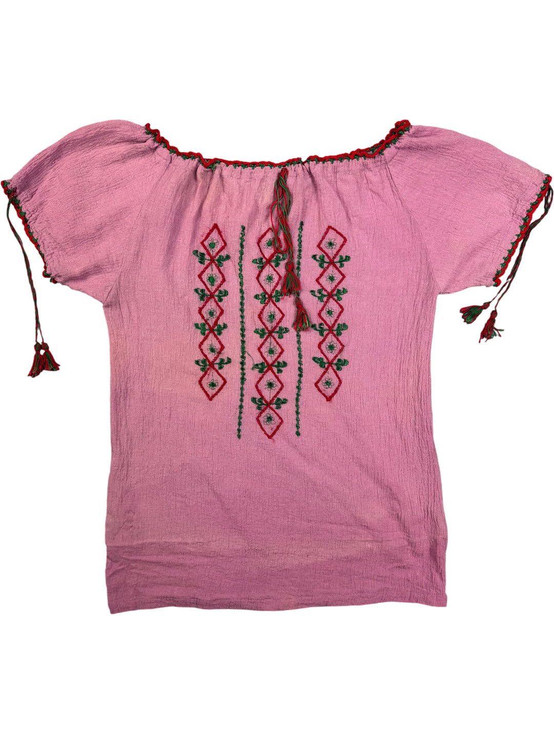 Shakuntala's Pink Embroidered Blouse - Think Vintage