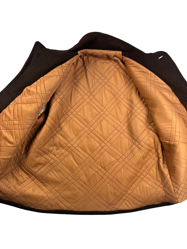 Brown Quilted Collar Jacket - L