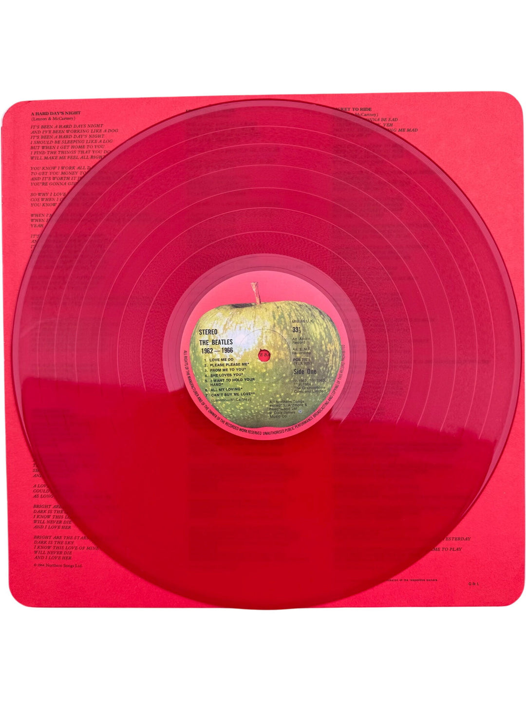 The Beatles Red Vinyl 1962-1966 Album - Very Good