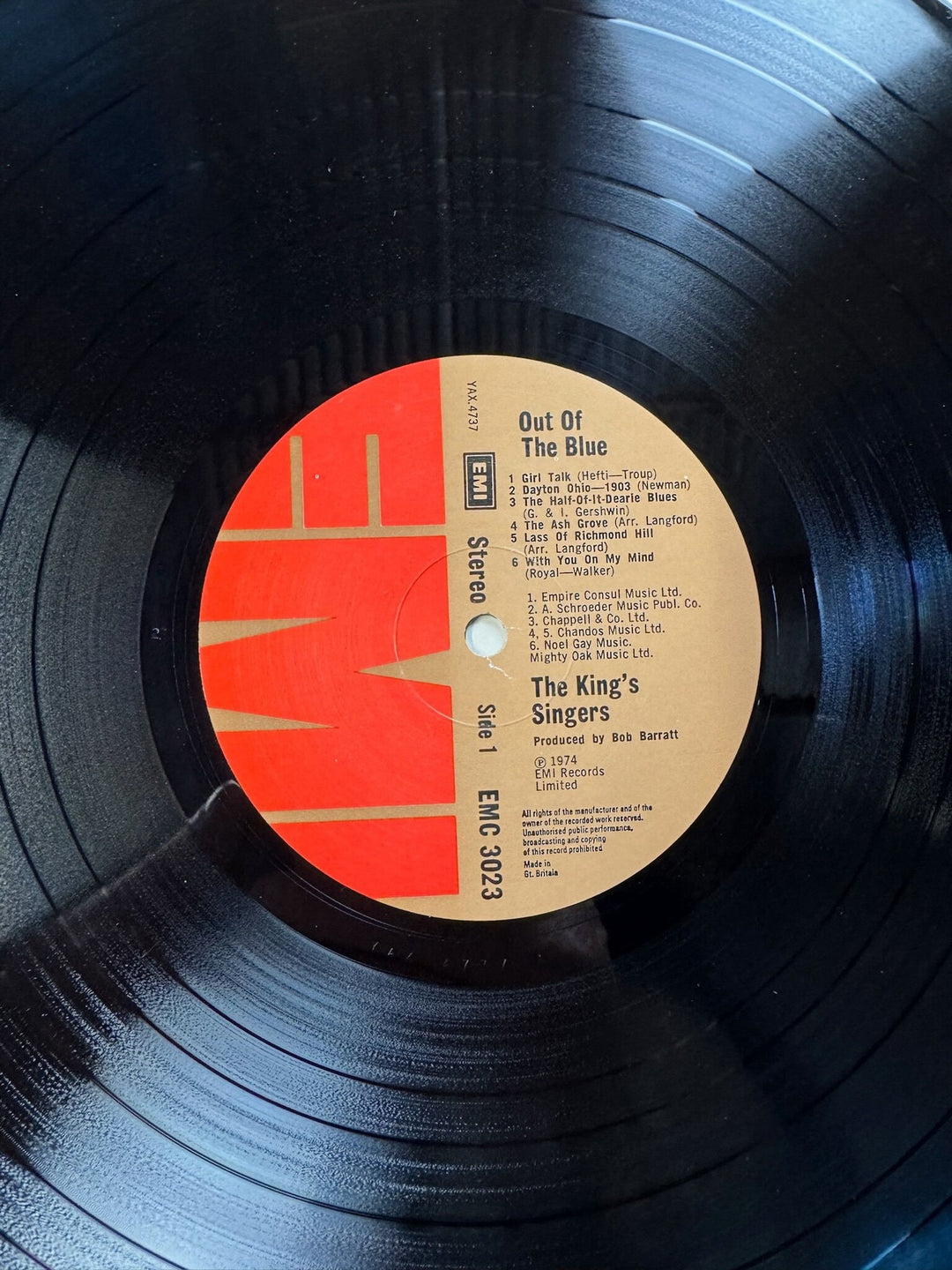 The King's Singers Out Of The Blue Vinyl - Very Good