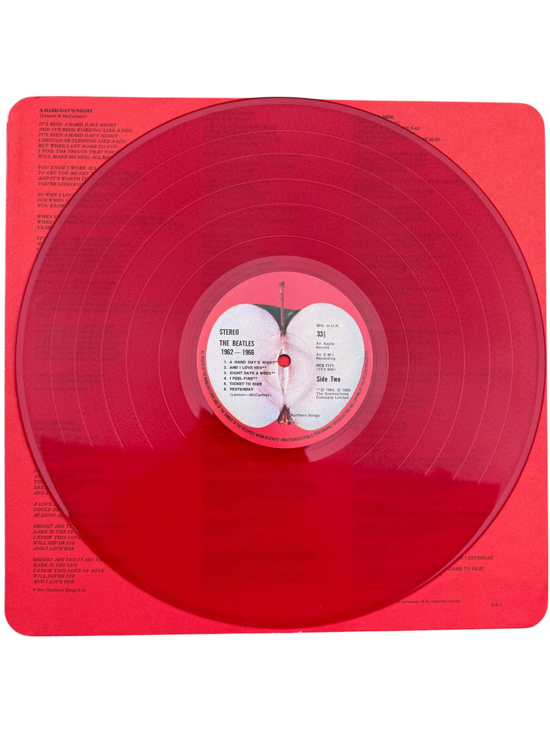 The Beatles Red Vinyl 1962-1966 Album - Very Good