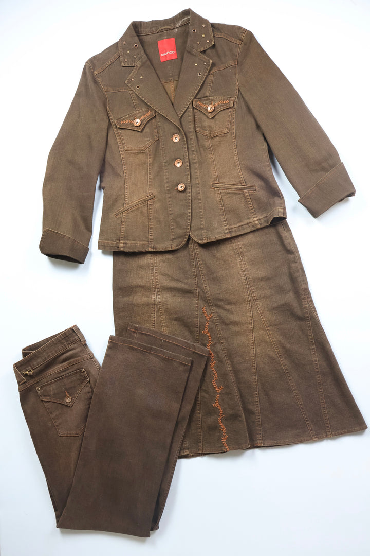 Vintage Y2K Three Piece Denim Suit