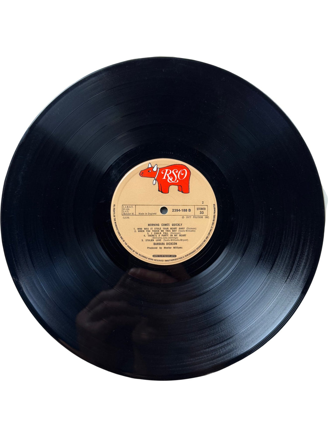 Barbara Dickson Morning Comes Quickly Vinyl Record - Very Good+