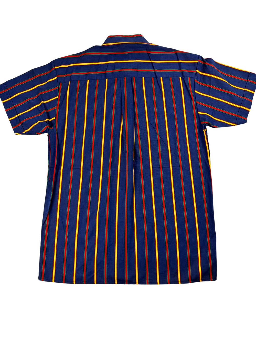 Bentley Blue Striped Short Sleeve Shirt - Think Vintage