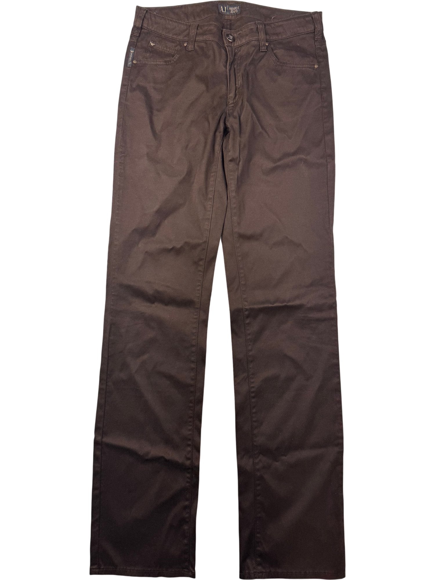 Armani Brown Straight Leg Jeans - W30