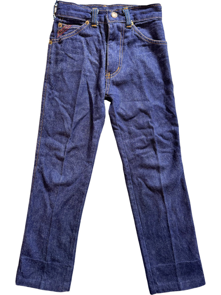 1980s Washington Blues Dark Blue Denim Straight Leg Jeans - Age 8/9