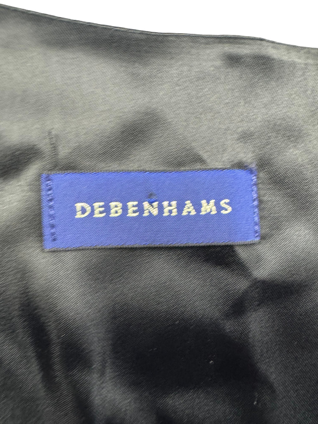 Debenhams Black Velvet Waistcoat - L