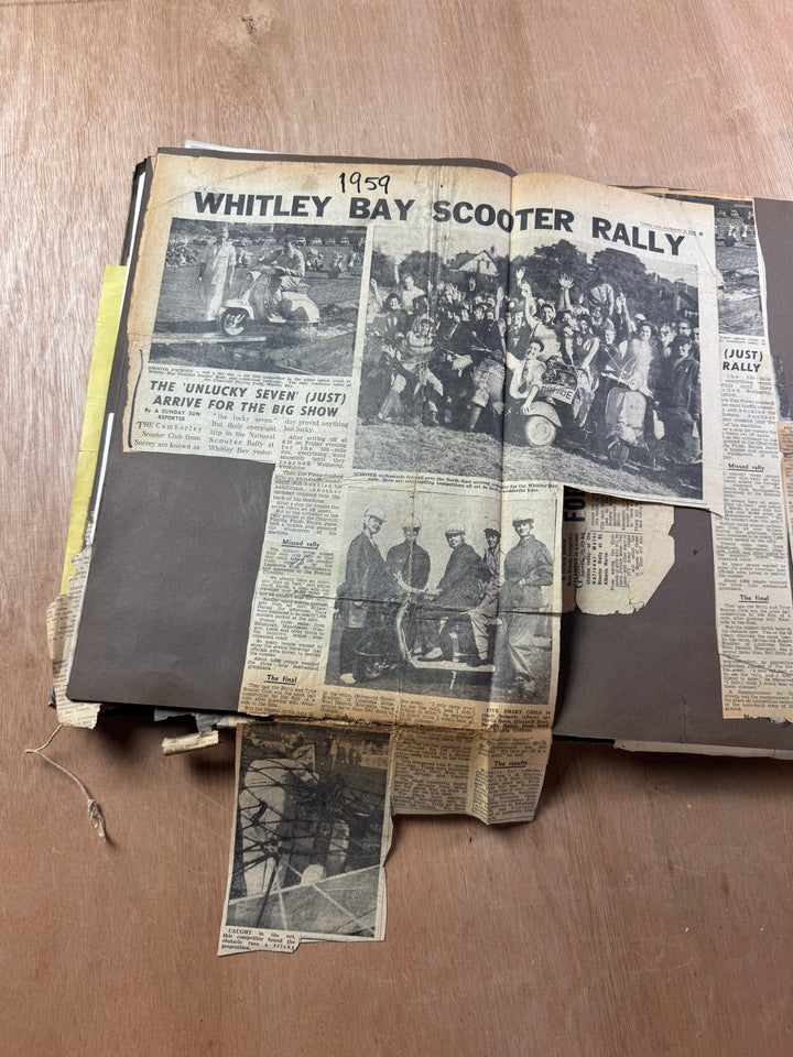 Vintage Scooter Archive Scrapbook – Original Photos, Newspaper Cuttings, Posters & Ephemera