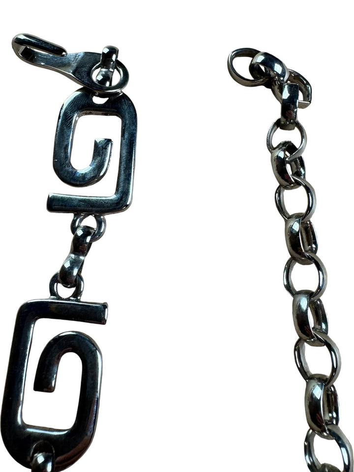 Silver Geometric Link Belt