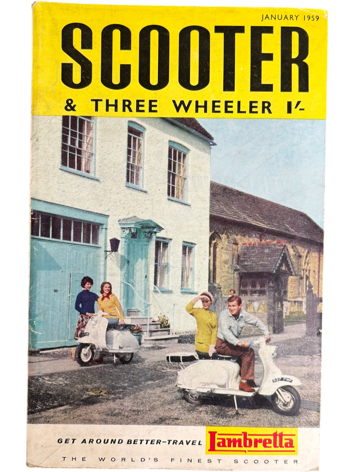 1959 Scooter & Three Wheeler Magazine Featuring Lambretta - Think Vintage