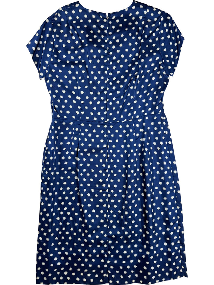 Laura Model Polka Dot Blue Dress And Jacket - M/L