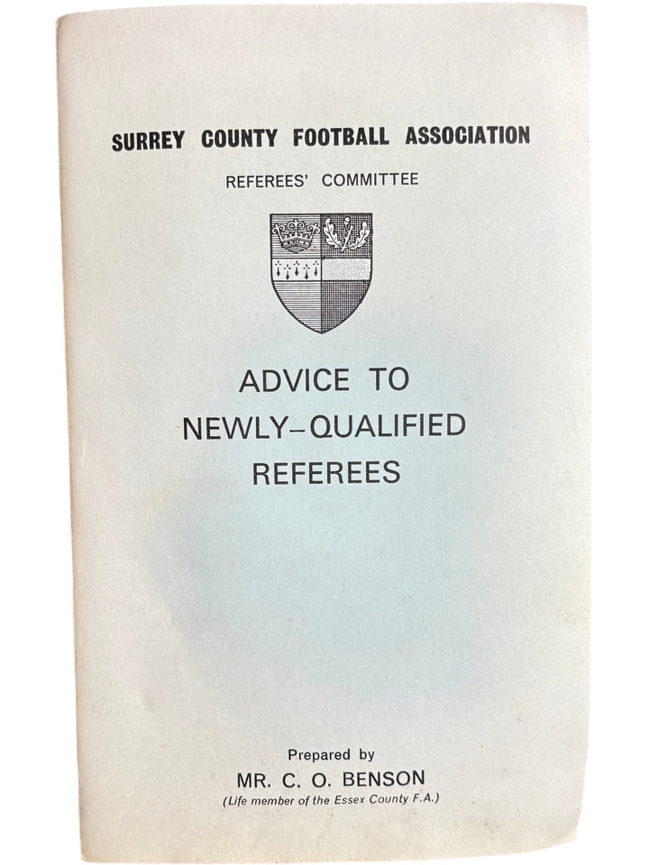 Surrey County FA Referee Advice and Forms Collectable Set - Think Vintage