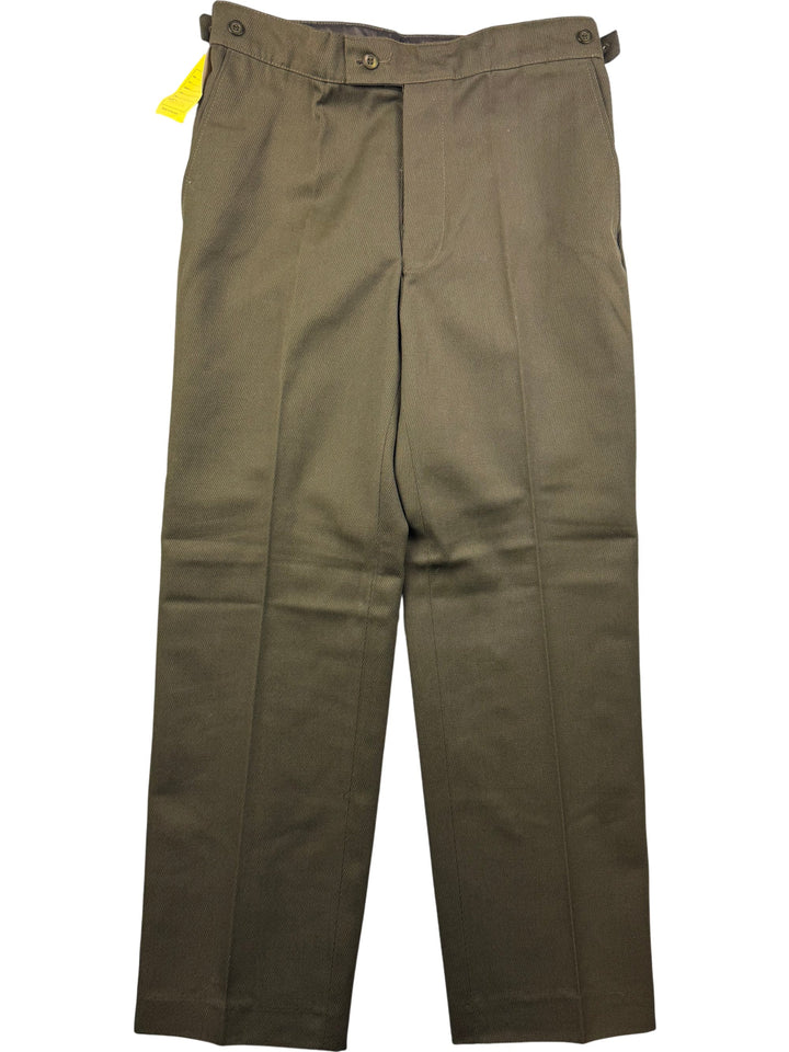Olive Green Straight Leg Trousers - W31 L29