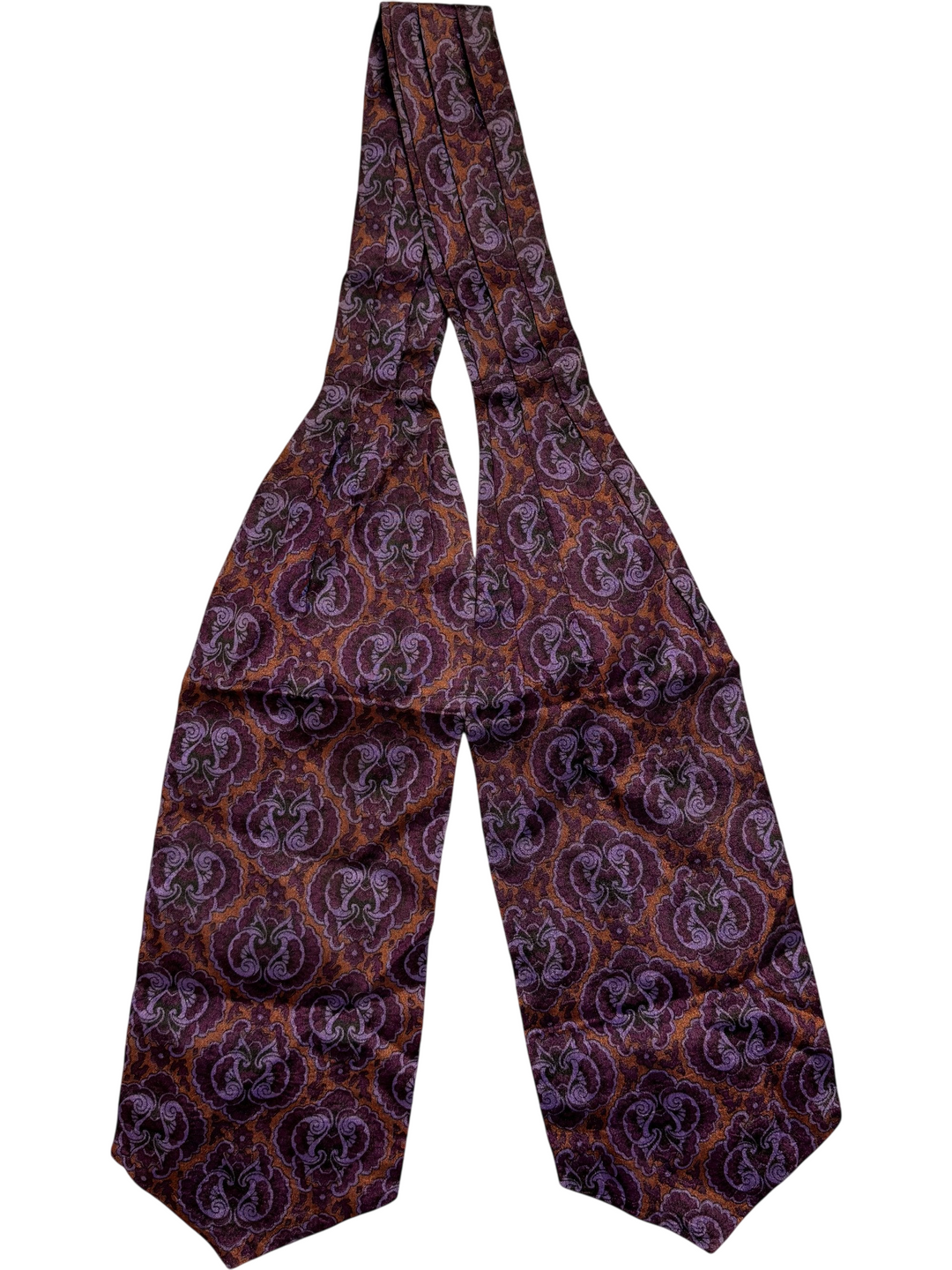 Purple Paisley Cravat Necktie - Think Vintage