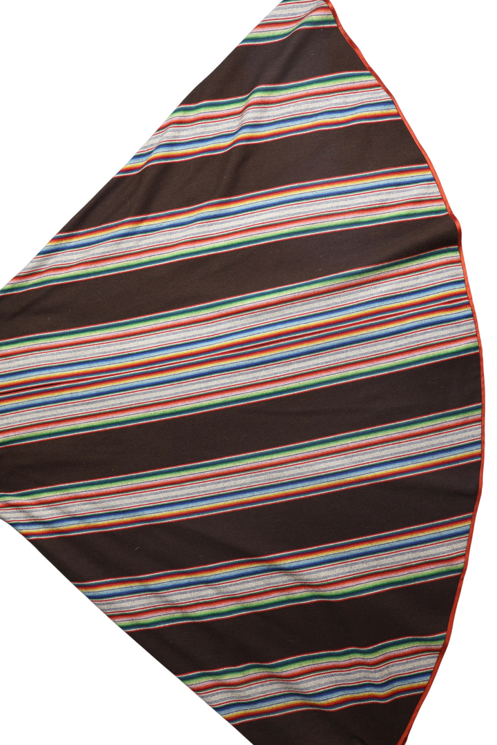 1970s Rainbow Stripe Maxi Skirt - XS - Think Vintage