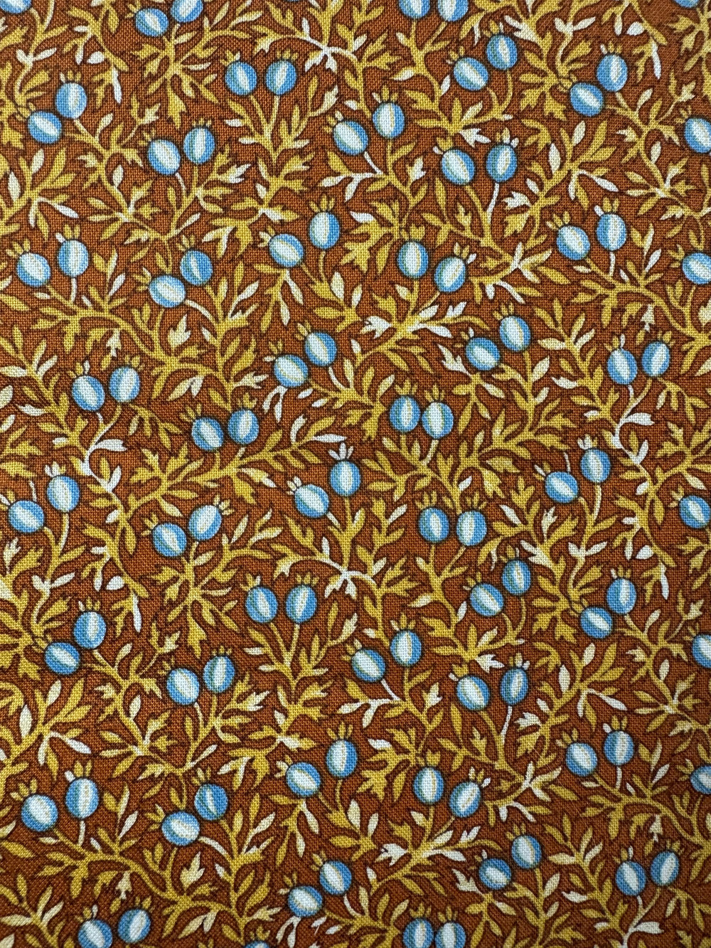 Rudolf den Haan Floral Pattern Cotton Fabric - 10m - Think Vintage