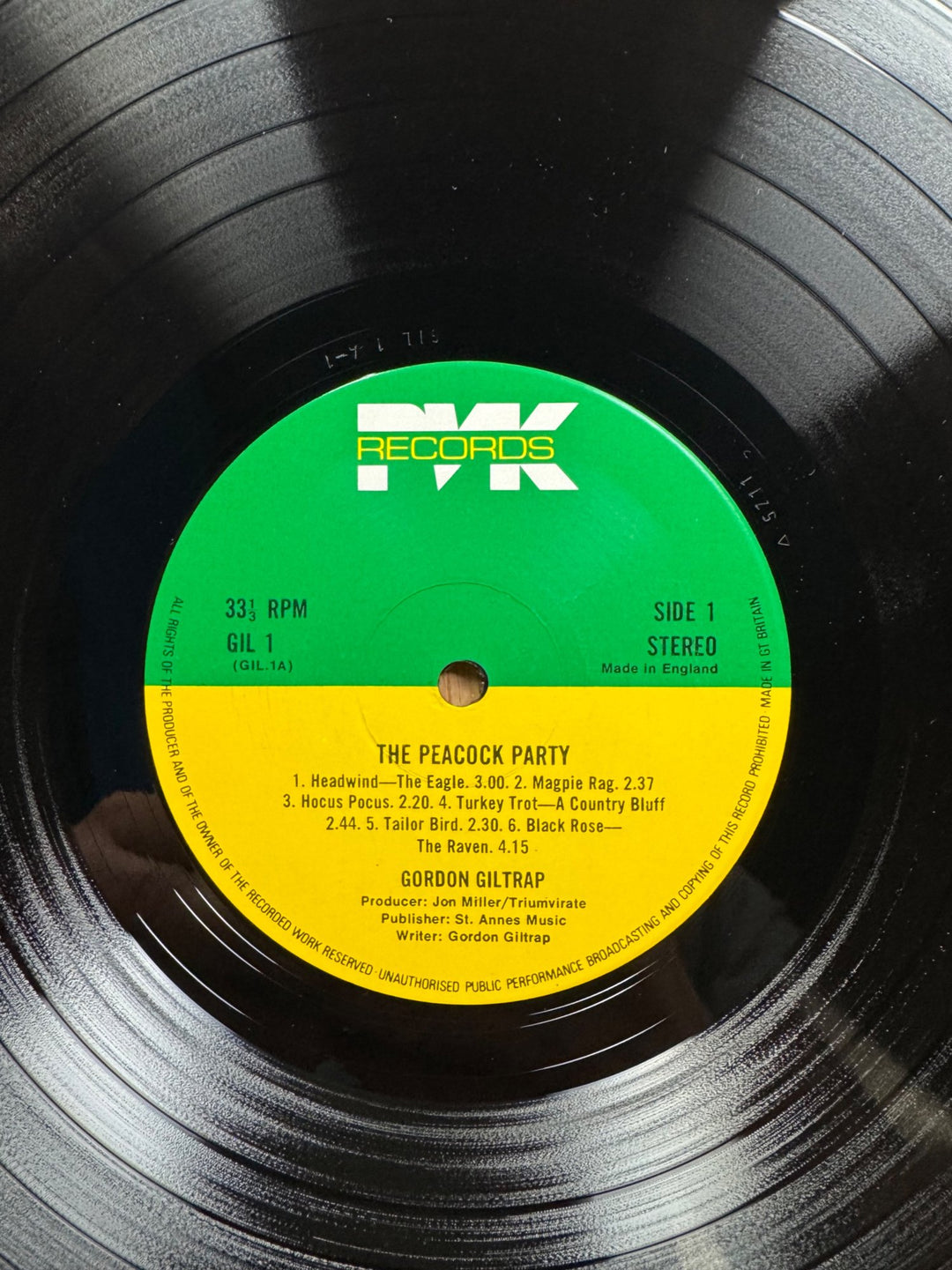 Gordon Giltrap The Peacock Party Vinyl - Very Good+